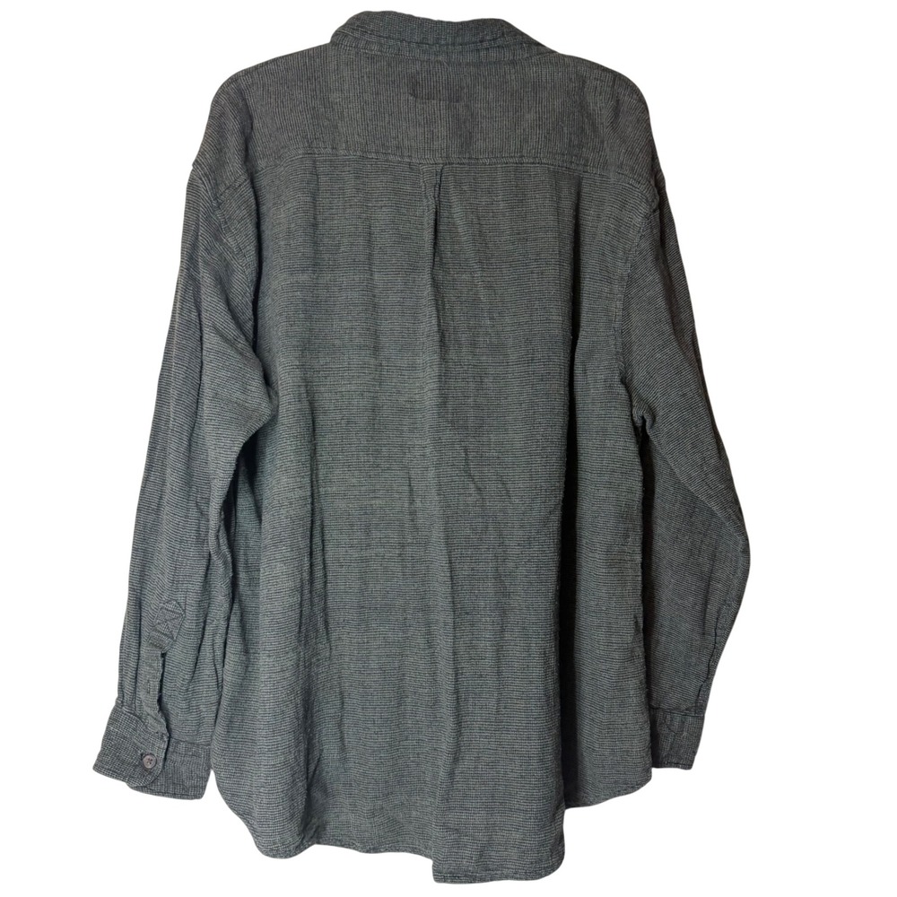 Mountain Ridge Mens 2XLT Tall Long Sleeve Button Up Shirt Green Flannel Outdoor - Picture 2 of 7